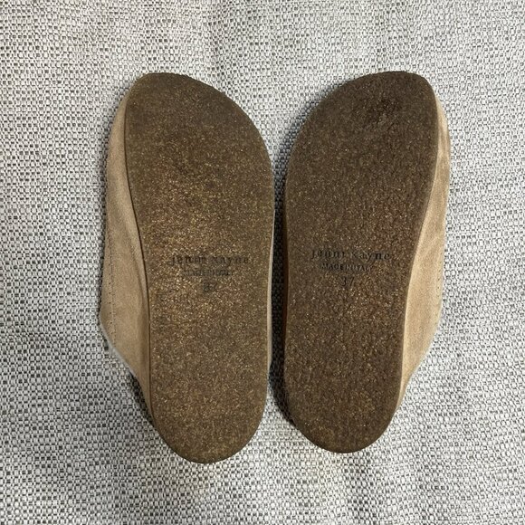 Jenni Kayne Shearling-Lined Moc Clog in Taupe Brown Size 37 - Picture 9 of 10